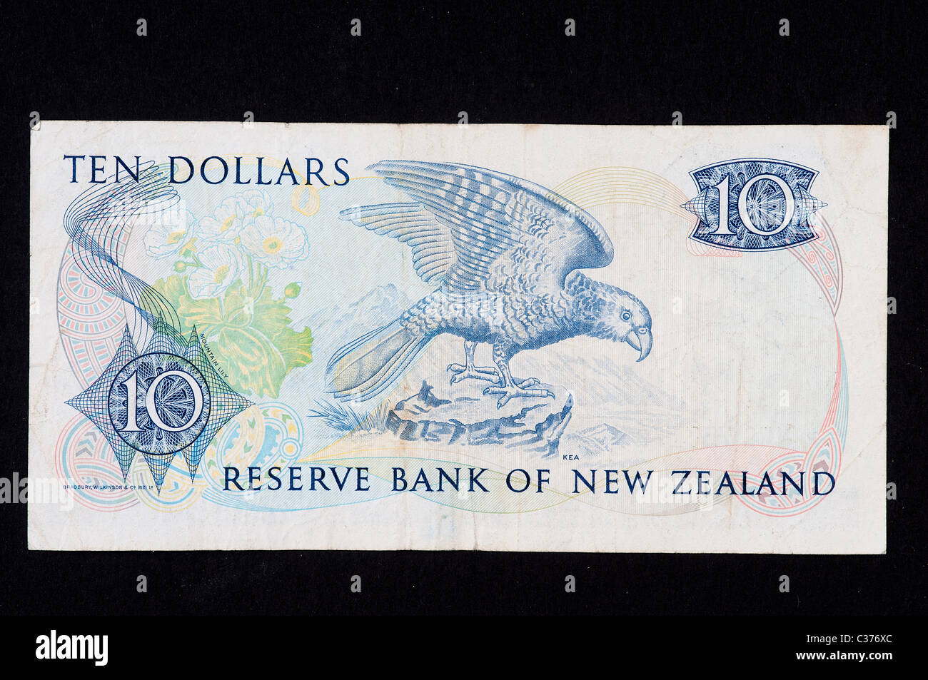 Billet de 10 dollars de Nouvelle-Zélande Banque D'Images