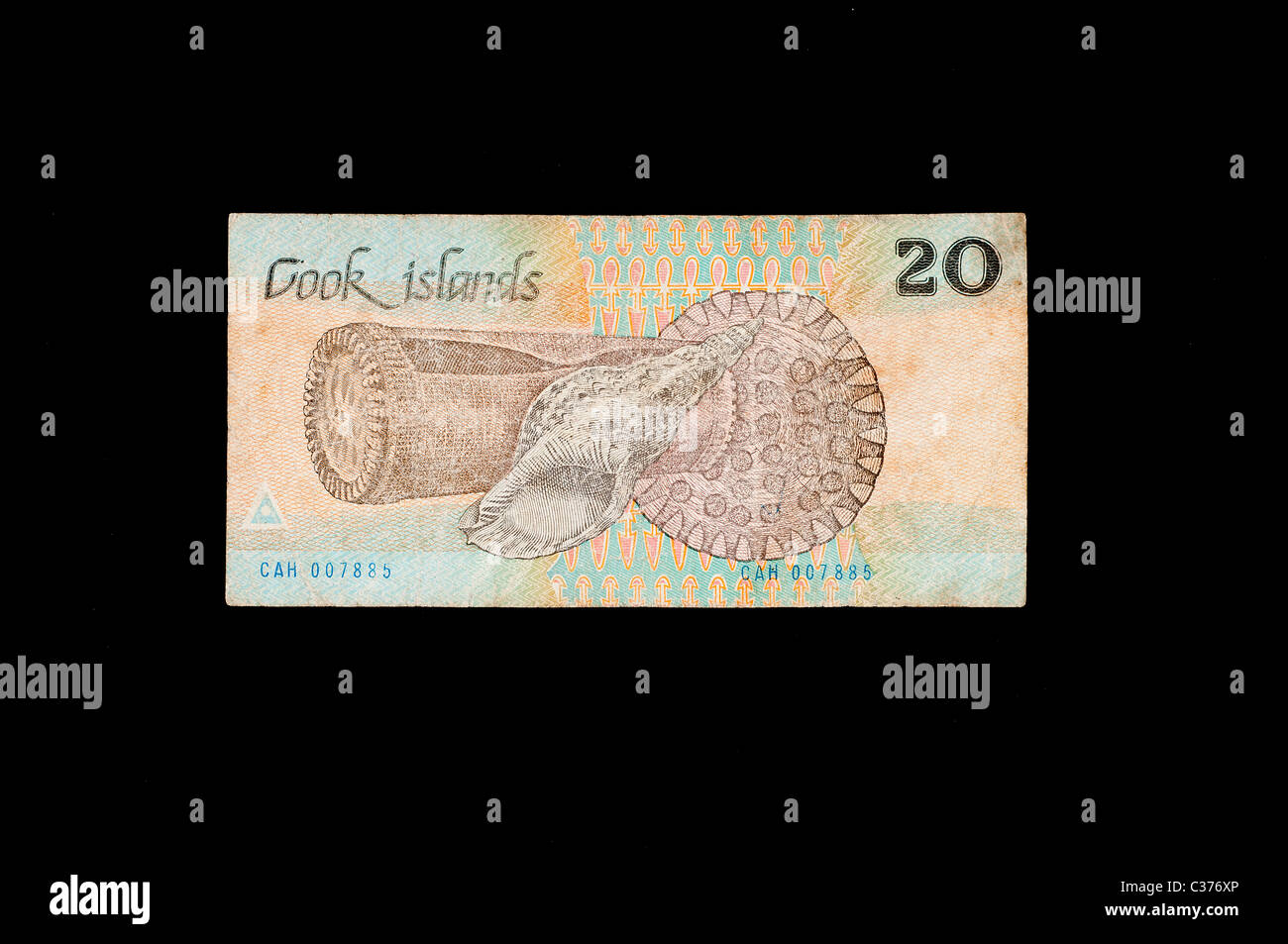 Billet de 20 dollars des îles Cook Banque D'Images
