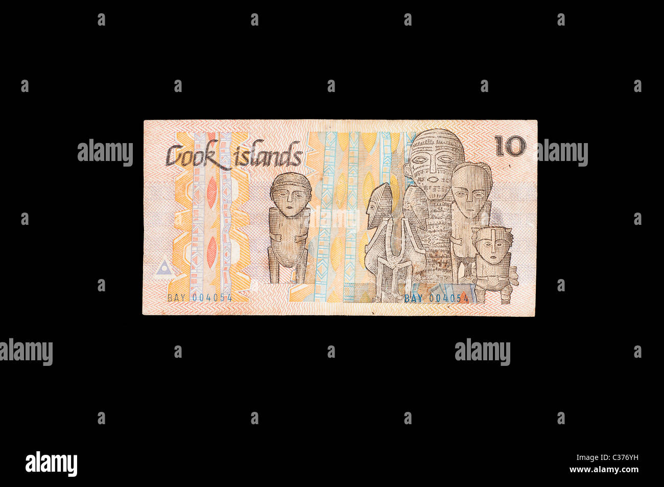 Billet de 10 dollars des îles Cook Banque D'Images
