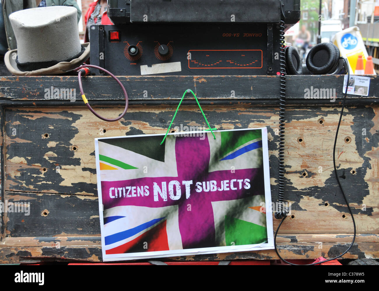 Anti République Royal Wedding event Red Lion Square 29 avril 2011 le socialisme socialiste Banque D'Images