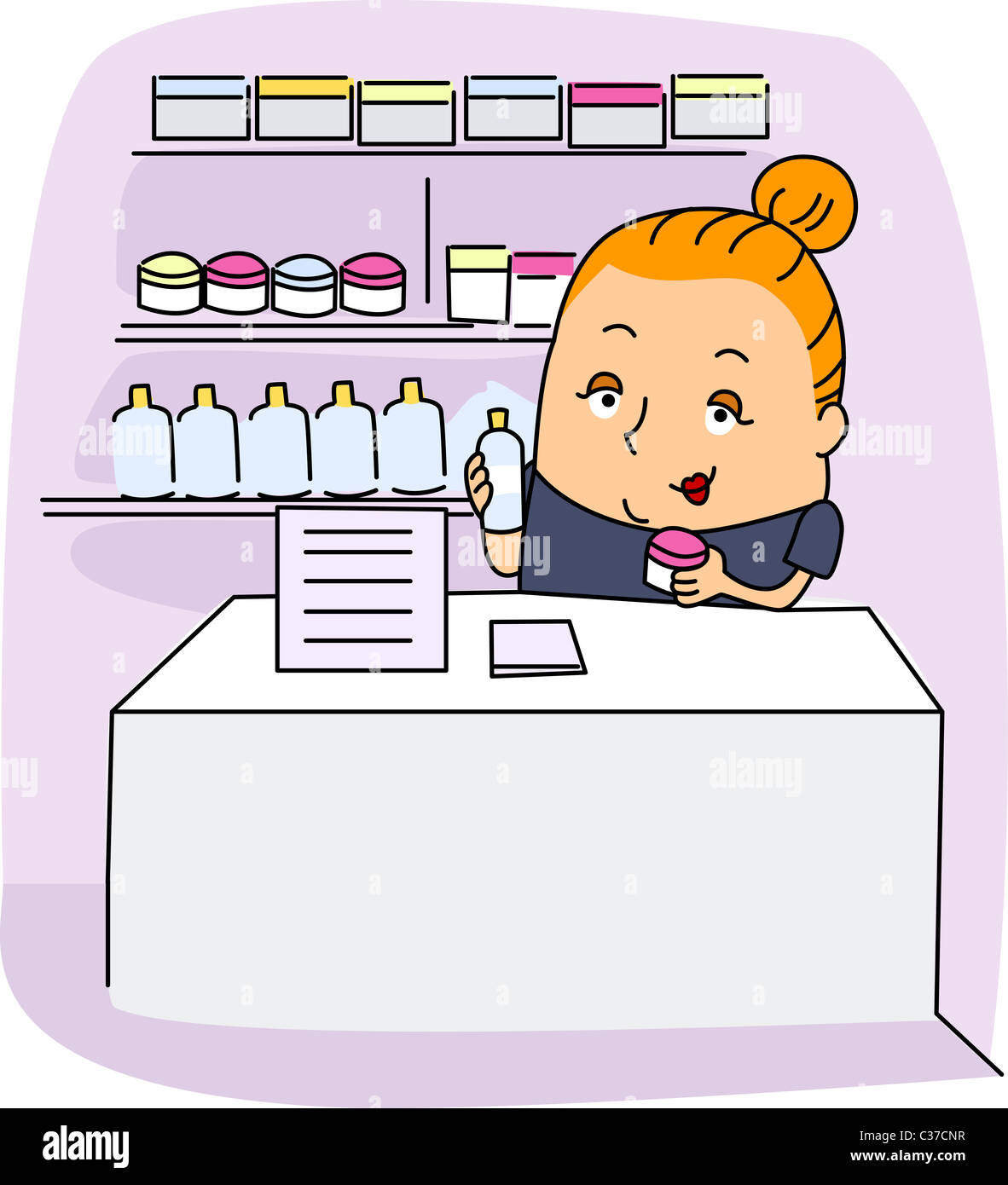 Illustration D Une Estheticienne Au Travail Photo Stock Alamy