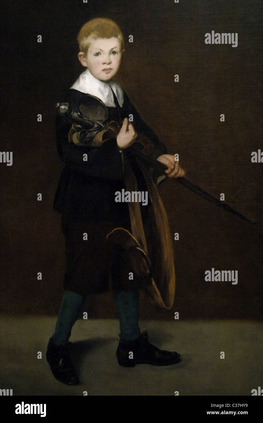 Edouard Manet (1832-1883). Peintre impressionniste français. Garçon avec une épée, 1861. Banque D'Images