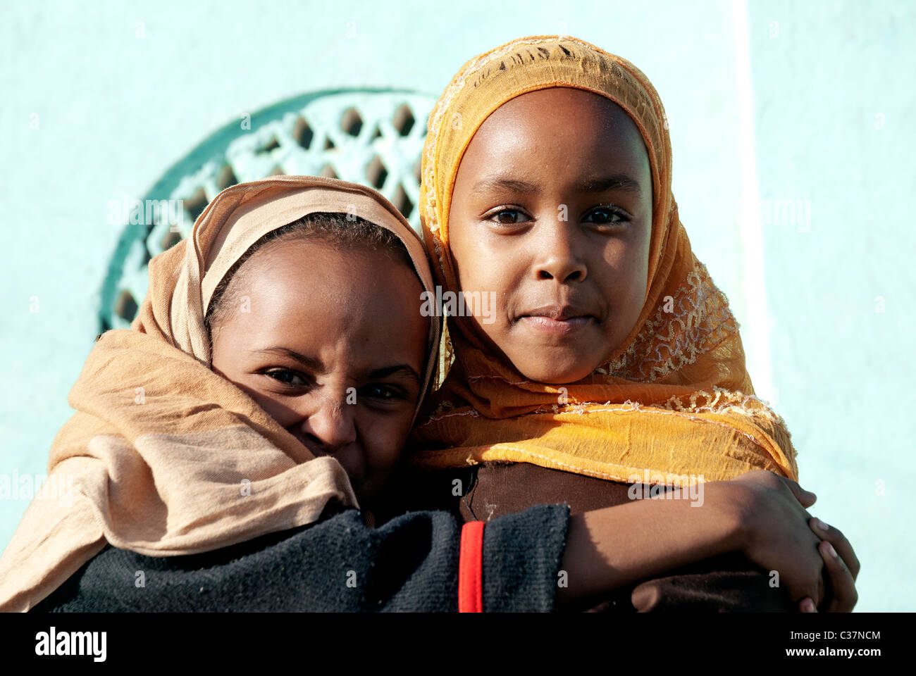 Les filles musulmanes de l'Afrique à Harar en Ethiopie Banque D'Images