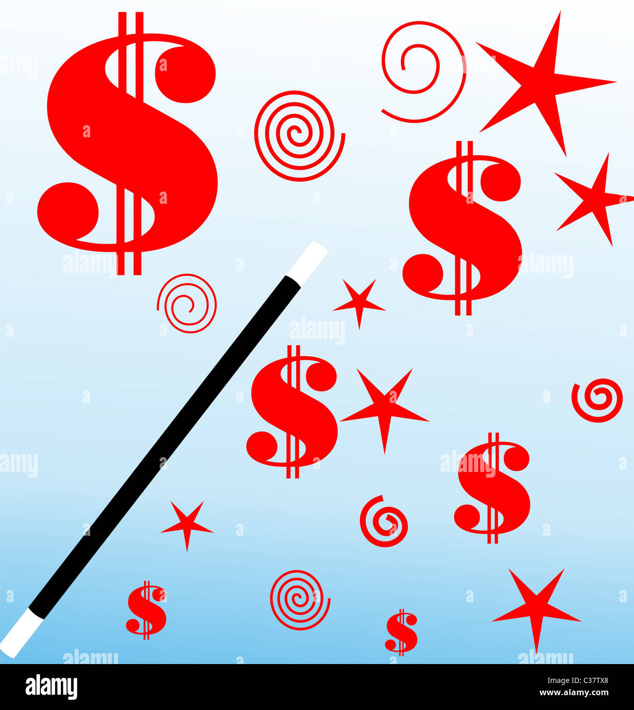 Stars et d'argent Banque D'Images