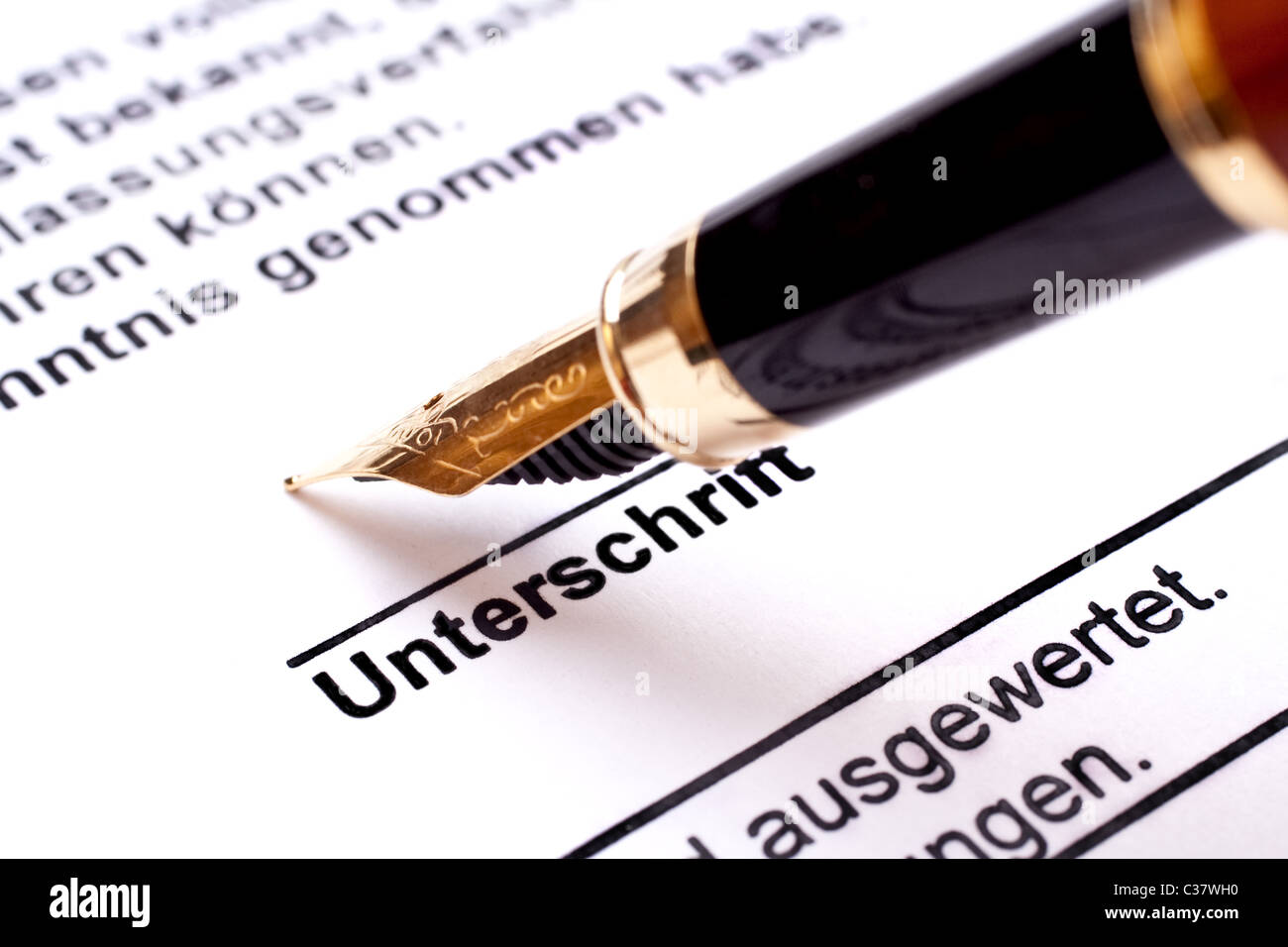 Stylo isolé sur fond blanc Banque D'Images