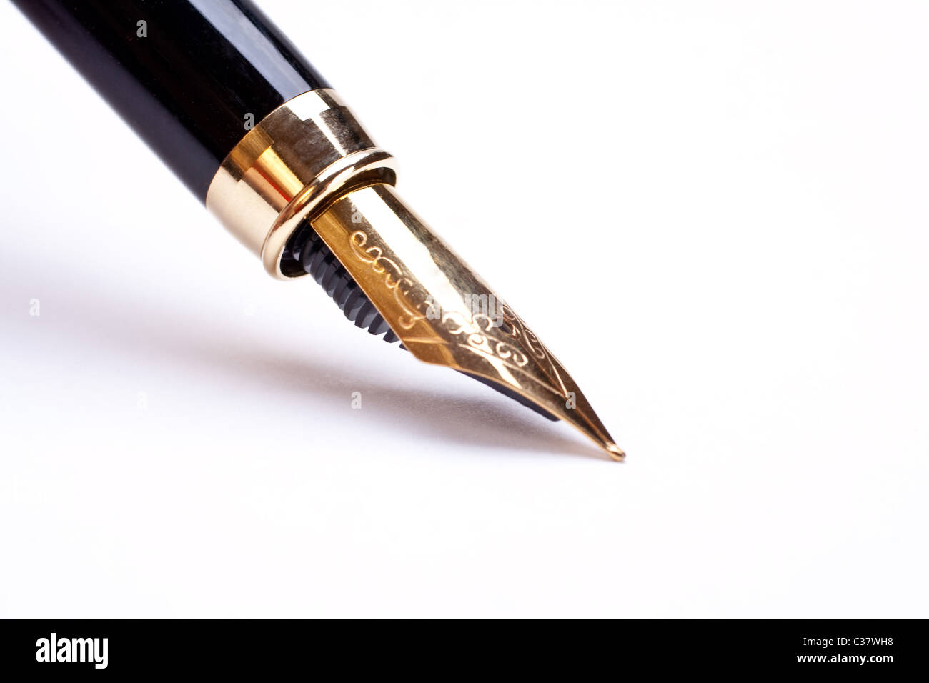 Stylo isolé sur fond blanc Banque D'Images