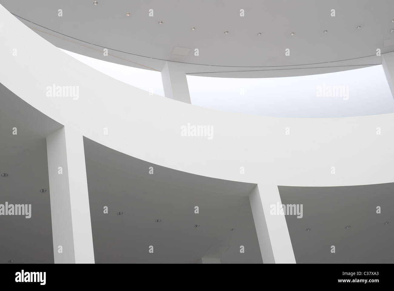 Architecture d'intérieur moderne avec des murs courbes Banque D'Images