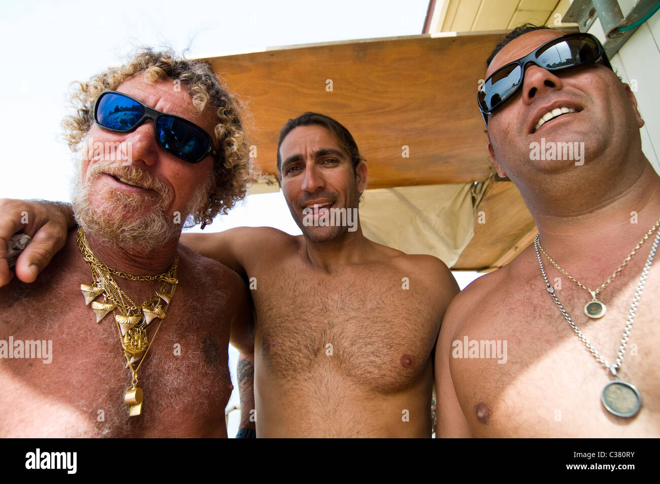 Baywatch Tel Aviv. De sauveteurs sur la plage à Tel Aviv. Banque D'Images