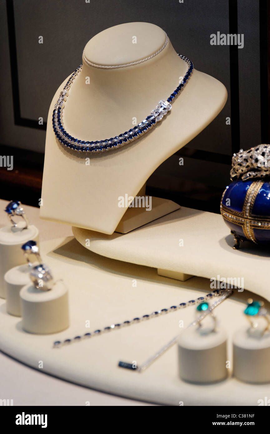 Bijouterie, Lugano, Tessin, Suisse Banque D'Images