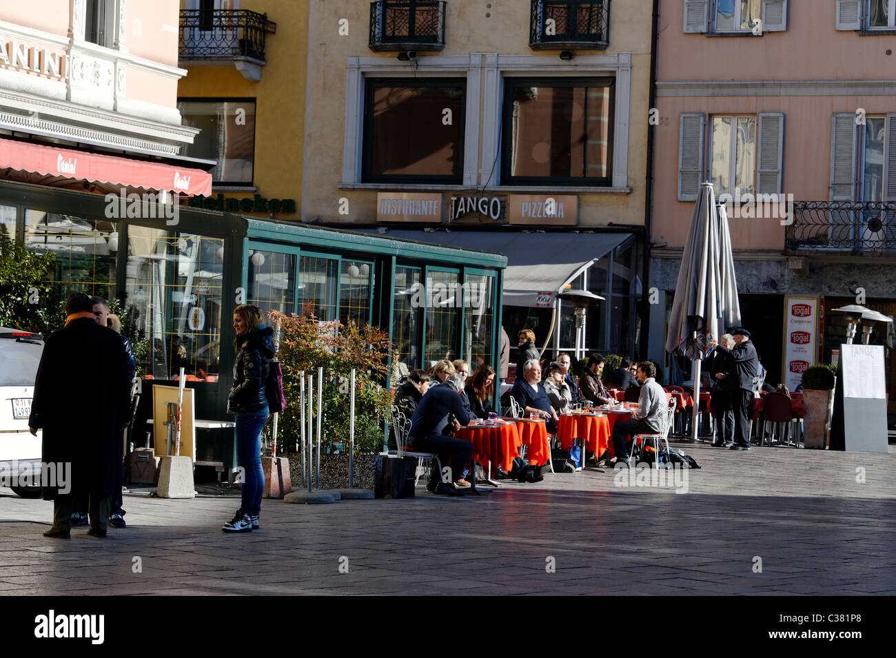 Square, Lugano, Tessin, Suisse Banque D'Images
