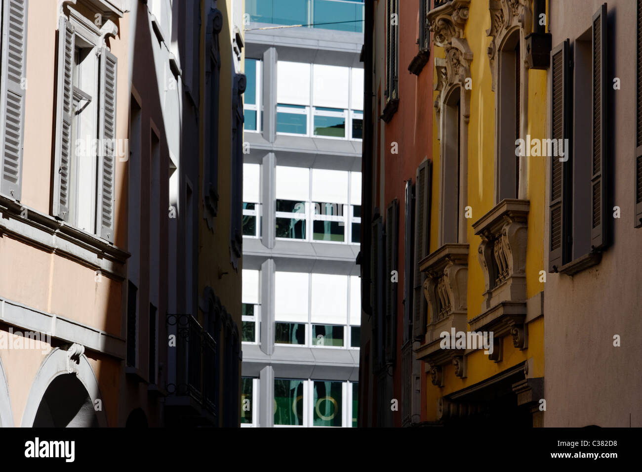 Vieille ville, Lugano, Tessin, Suisse Banque D'Images