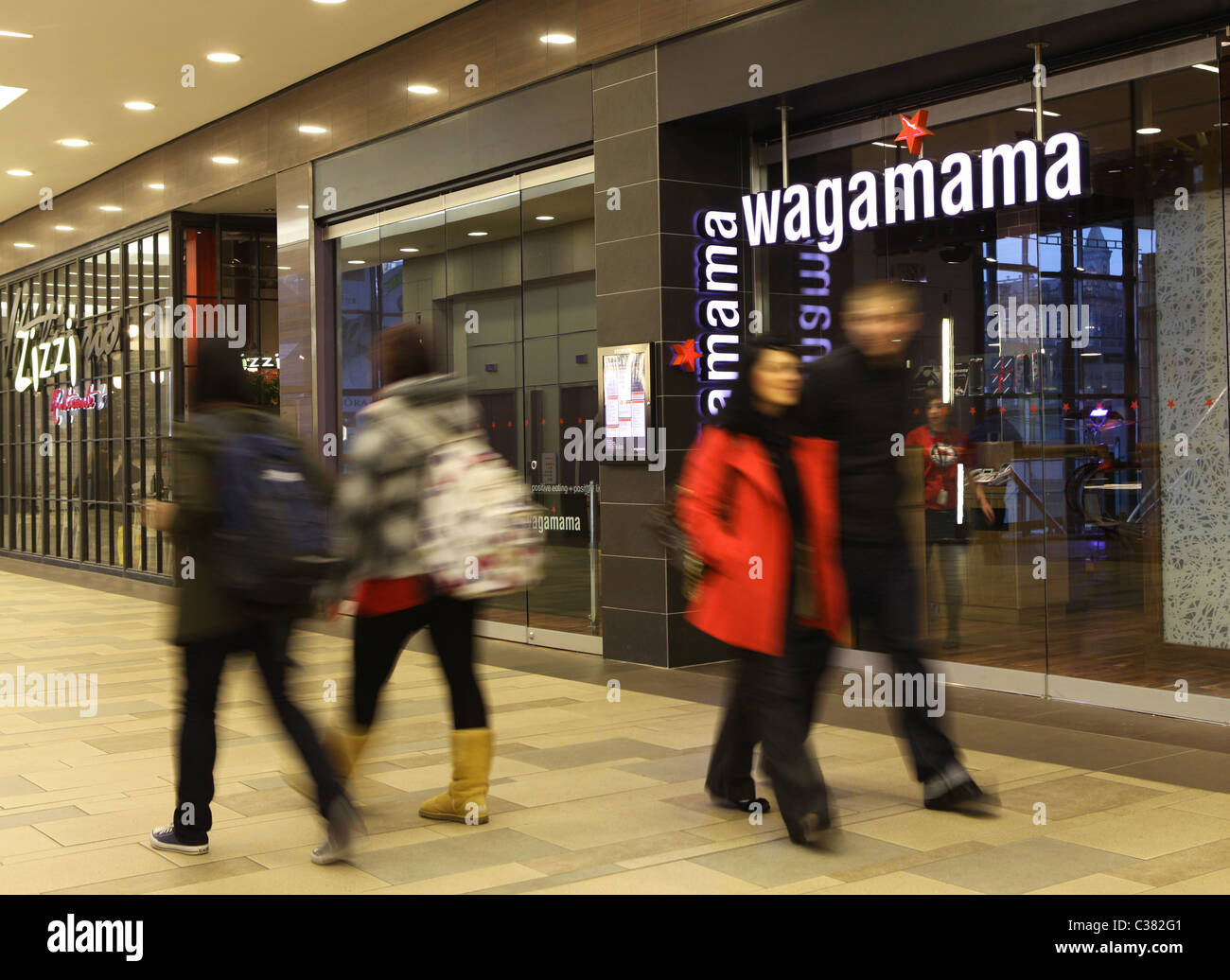 Une succursale de la chaîne alimentaire Wagamama dans un centre commercial au Royaume-Uni Banque D'Images