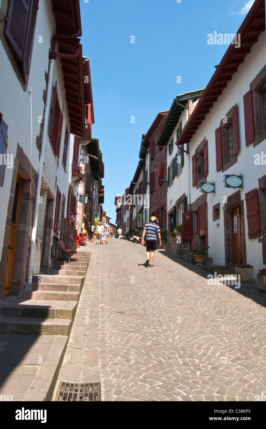 Saint Jean Pied de Port, Pays Basque, Pyrénées-Atlantiques, Aquitaine, France, Europe Banque D'Images