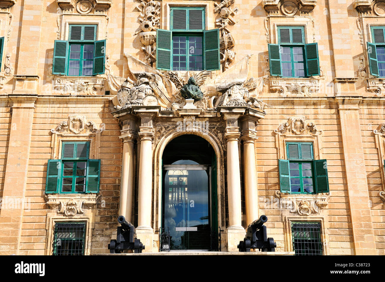 L'Auberge de Castille et Léon, le Portugal, La Valette, Malte, Europe Banque D'Images