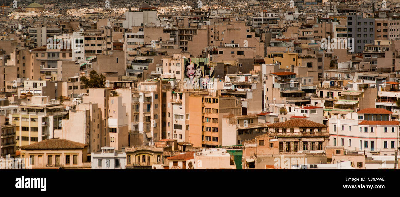Paysage urbain d'Athènes Banque D'Images