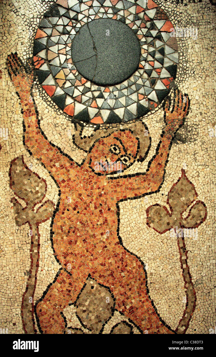 Cathédrale, mosaïque, Otranto, Pouilles, Salento, Italie, Europe Banque D'Images