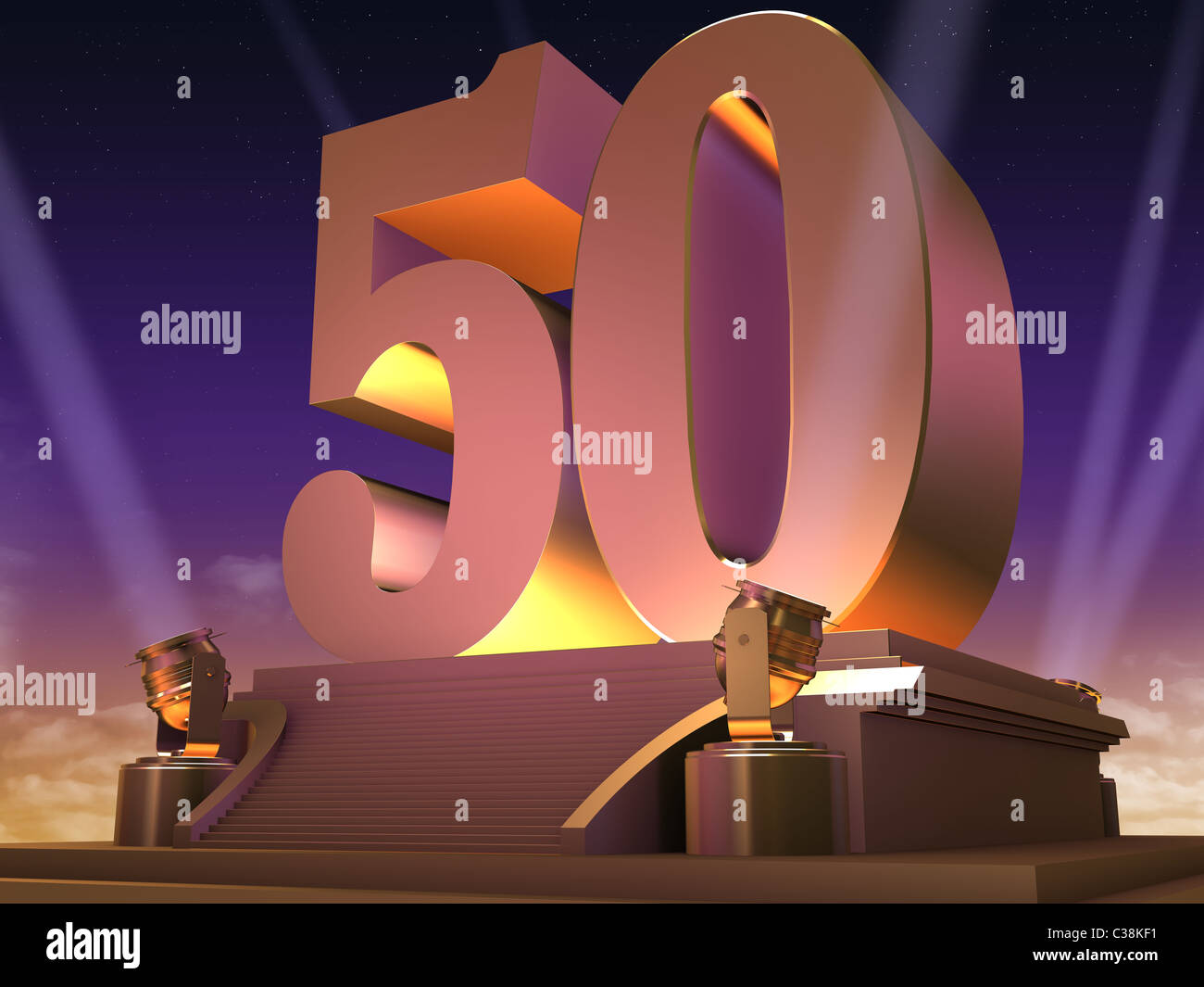 50 or Banque D'Images