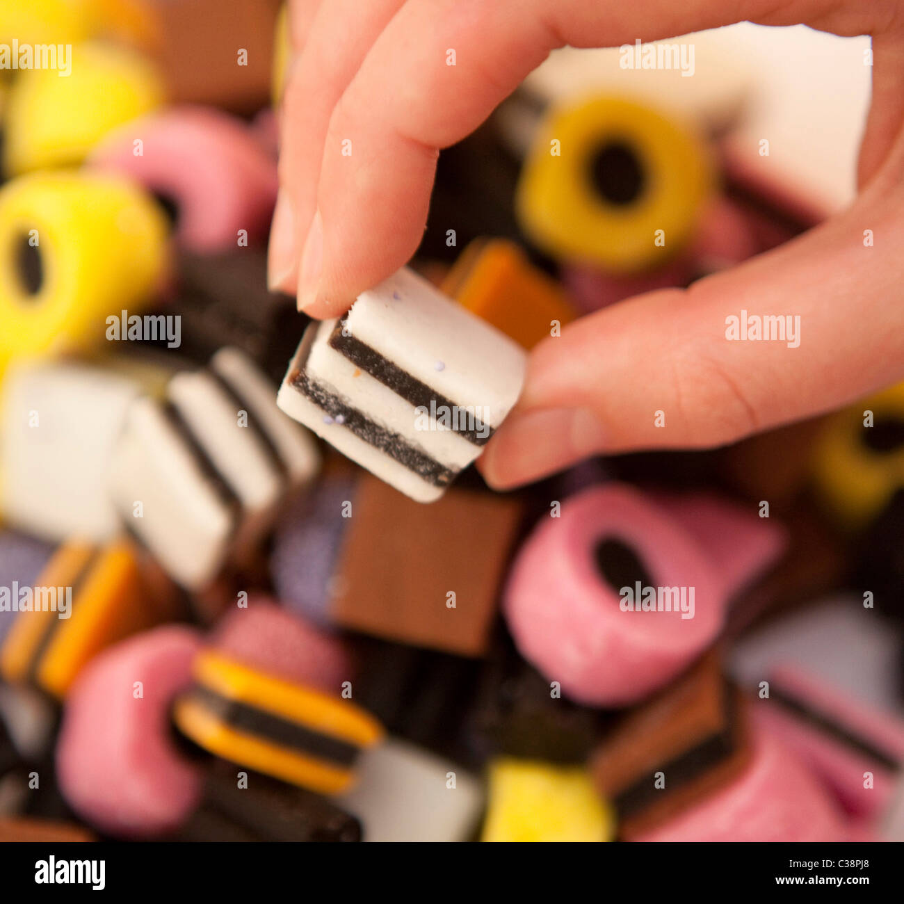 Image d'illustration de la farandole de réglisse du Basset, partie de la groupe Cadbury. Banque D'Images