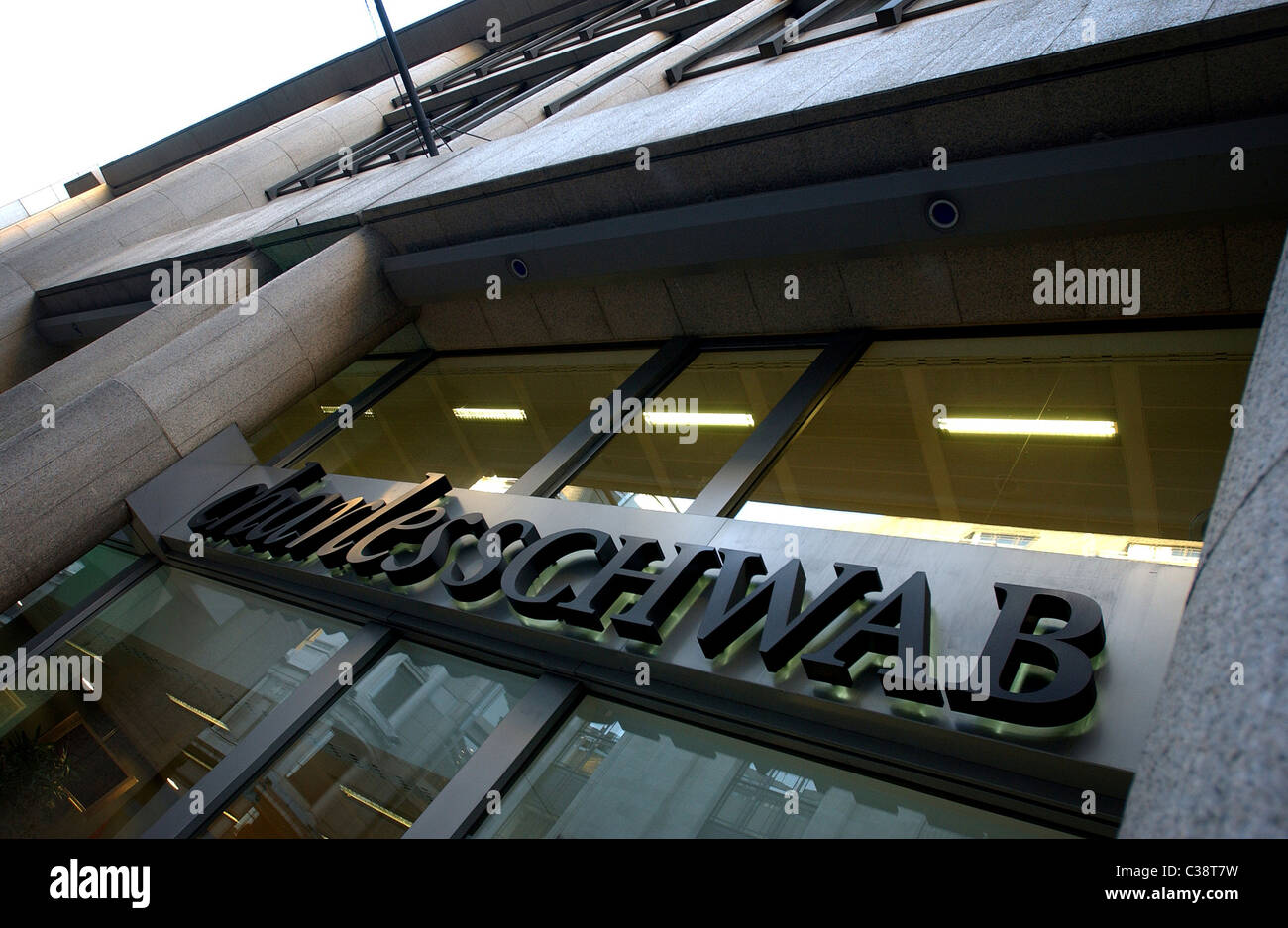 Charles Schwab, King William Street, Londres. Banque D'Images