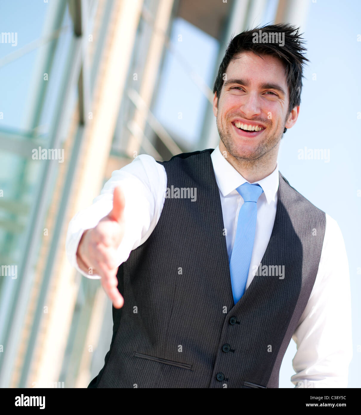 Businessman greeting Banque D'Images