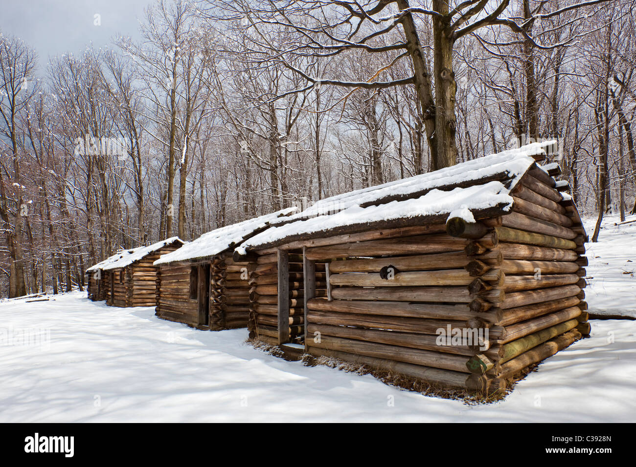 George Washington's Camp d'hiver 1779-1780 au parc historique national de Morristown, Jockey Hollow, Morristown, NJ Banque D'Images
