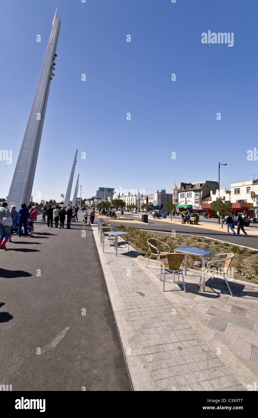 Promenade en bord de mer à Southend-on-Sea, Essex, Angleterre, RU Banque D'Images