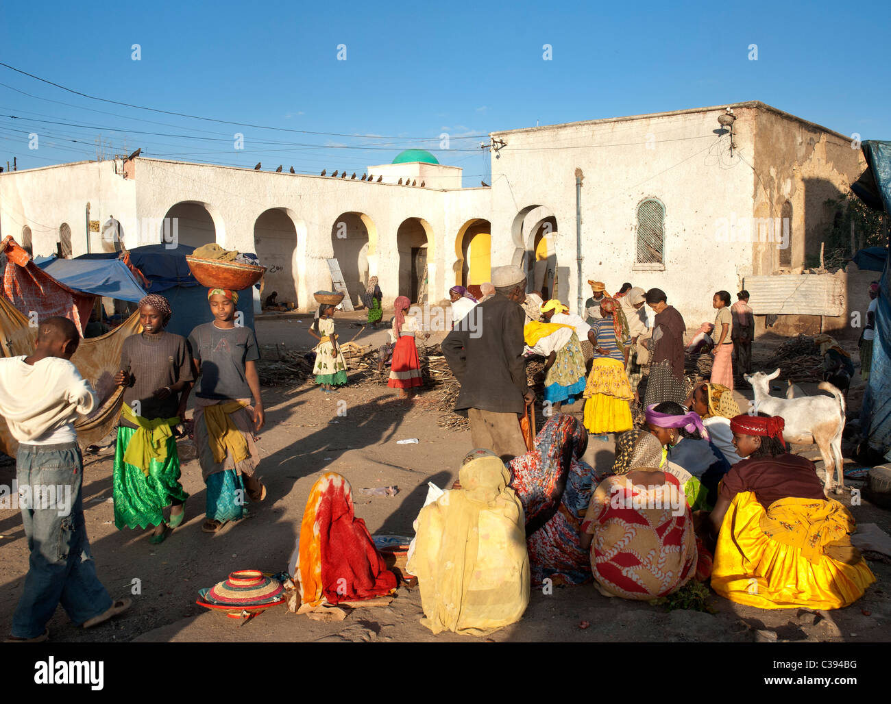Place du marché à Harar en Ethiopie Banque D'Images