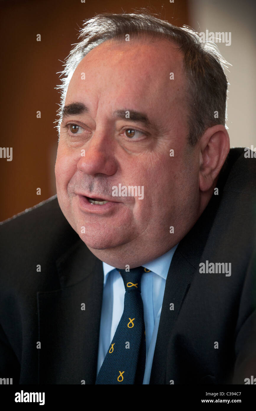 Leader du SNP et Premier ministre écossais Alex Salmond, représenté à la Glasgow 21 Avril 2011 Banque D'Images