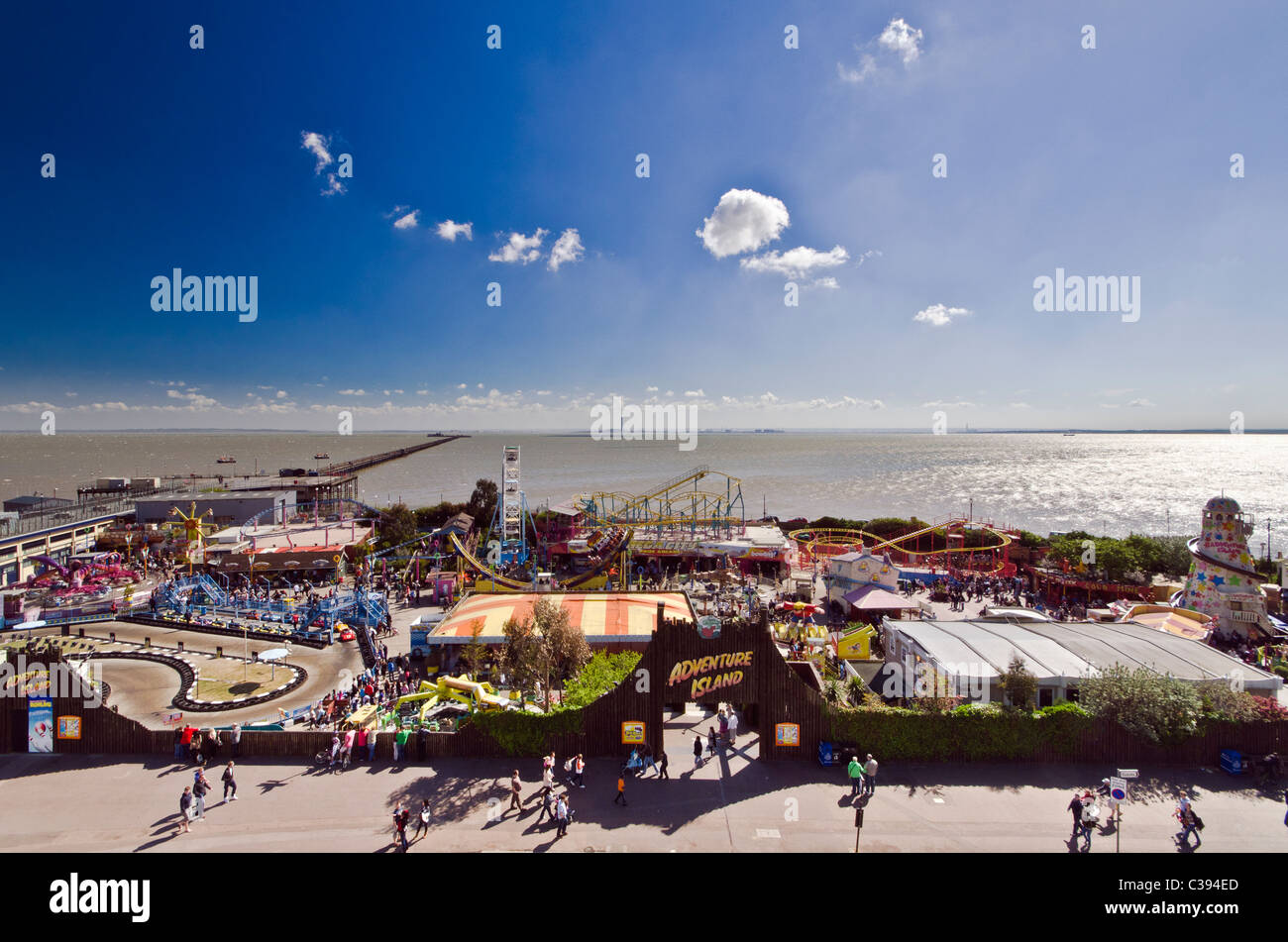 Terrain de Southend-on-Sea, Essex, Angleterre, RU Banque D'Images