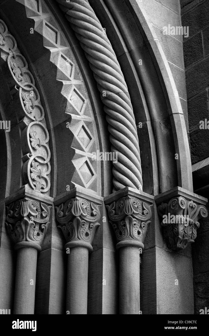 Détail architectural de la Smithsonian Castle sur le National Mall à Washington, DC Banque D'Images