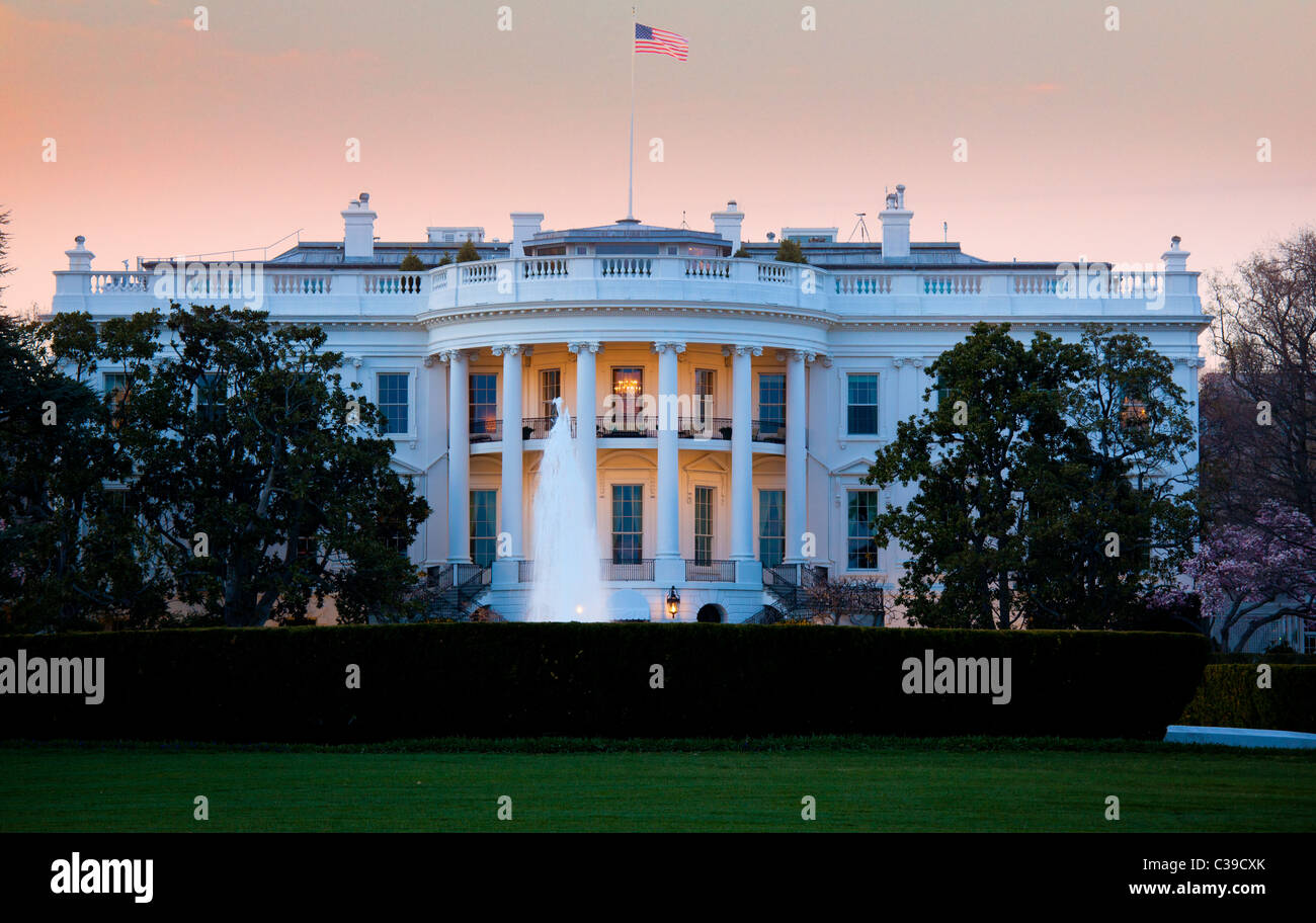 La résidence présidentielle nous au 1600 Pennsylvania Avenue, à Washington, DC Banque D'Images