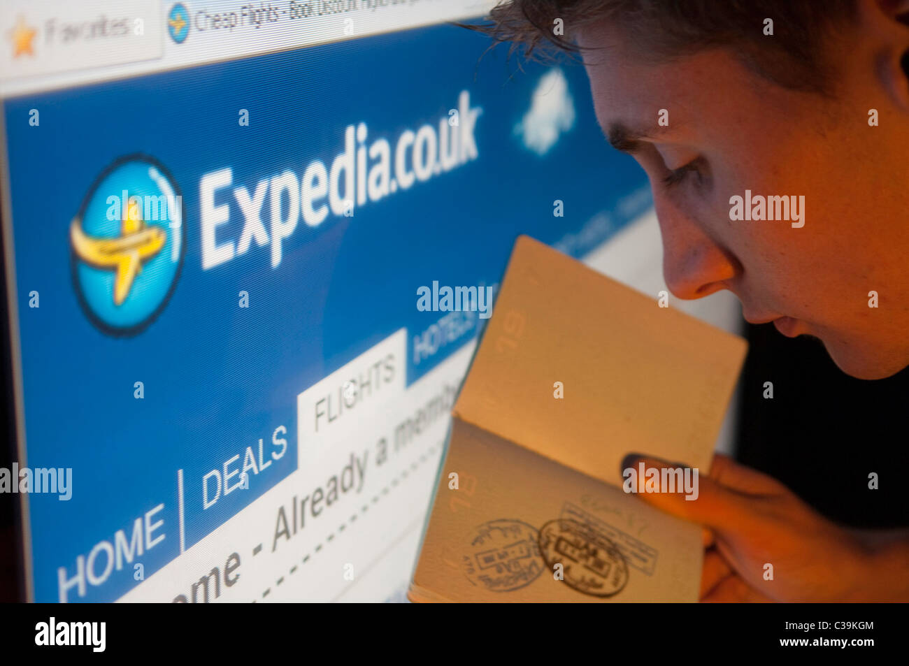 Image d'illustration du site Expedia. Banque D'Images