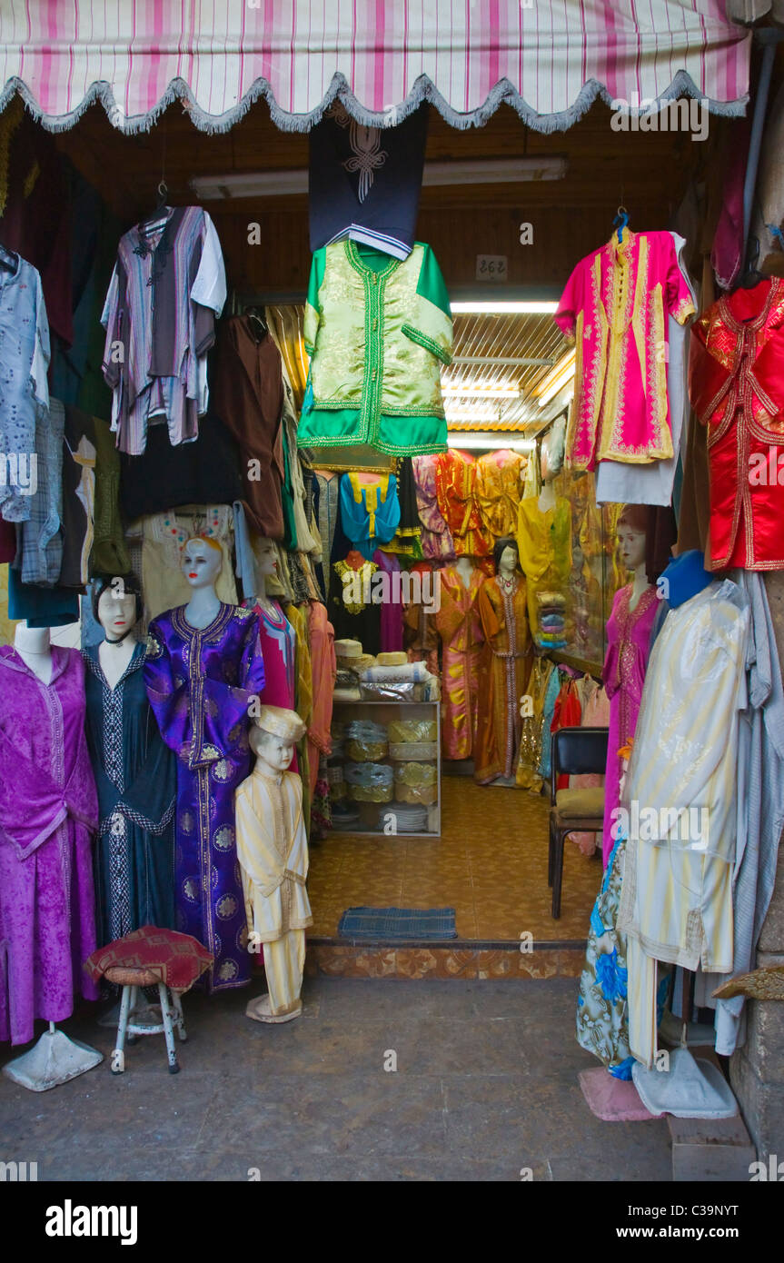 Boutique de vêtements Medina vieille ville Rabat la capitale du Maroc Sud Banque D'Images