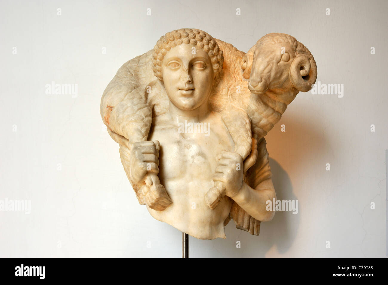Italie, Rome, Museo di Scultura Antica Giovanni Barracco, musée de sculpture ancienne, statue romaine d'Hermès, 1e siècle av. J.-C. Banque D'Images