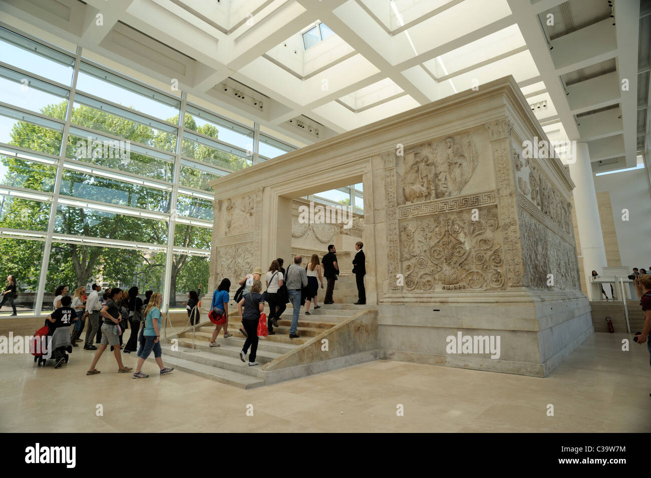 Italie, Rome, Ara Pacis Augustae Banque D'Images