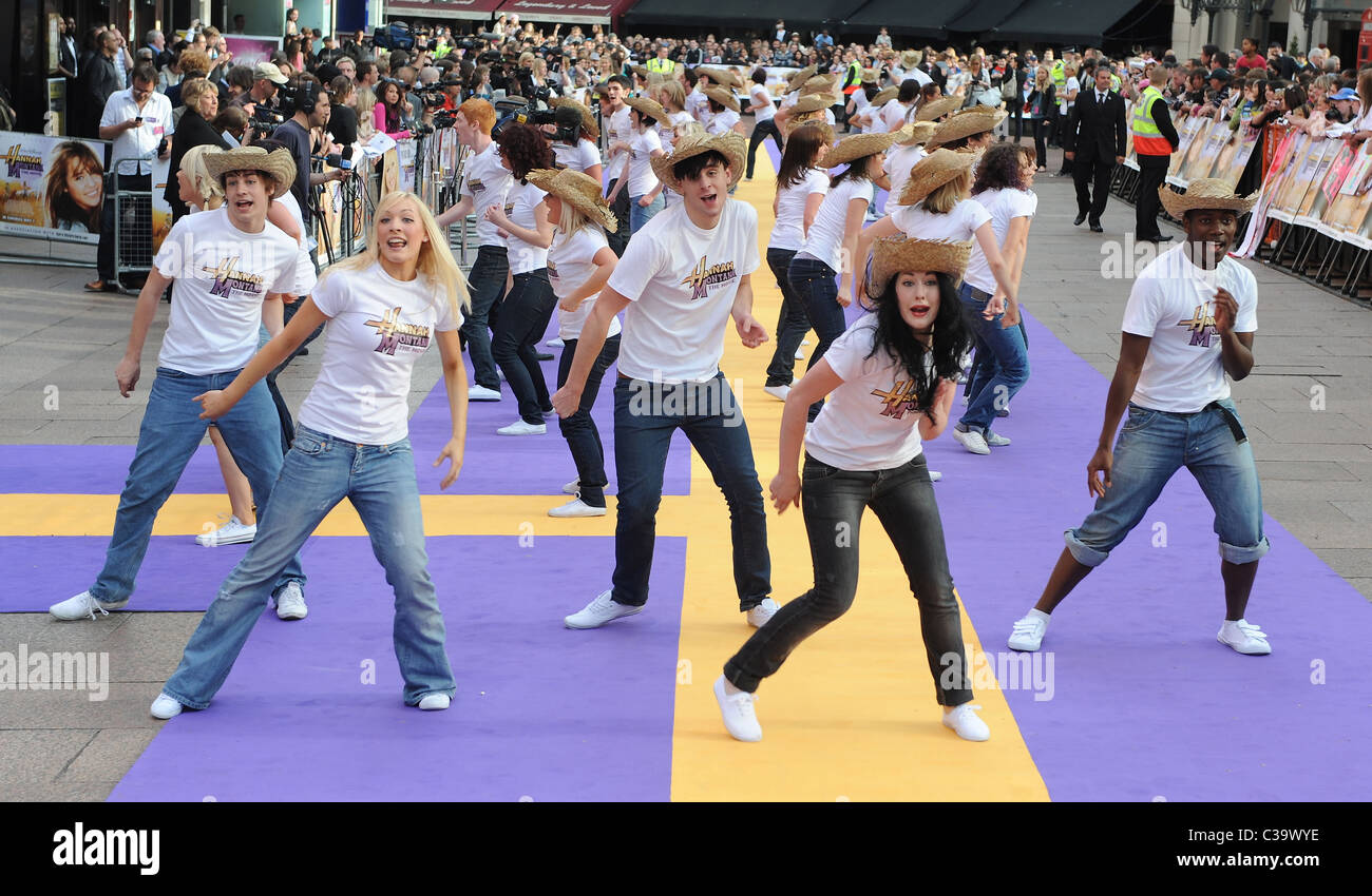 Atmosphère UK film premiere de 'Hannah Montana' à l'odéon West End - Arrivées Londres, Angleterre - 23.04.09 Banque D'Images