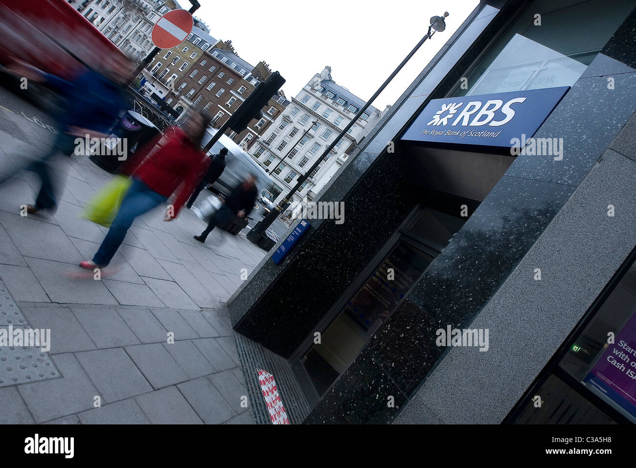 Une branche RBS dans le centre de Londres Banque D'Images