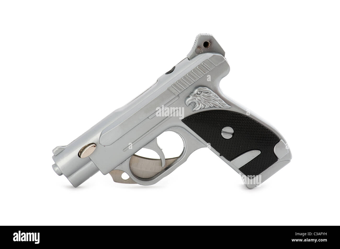 Objet sur white - Pistolet Briquet close up Banque D'Images