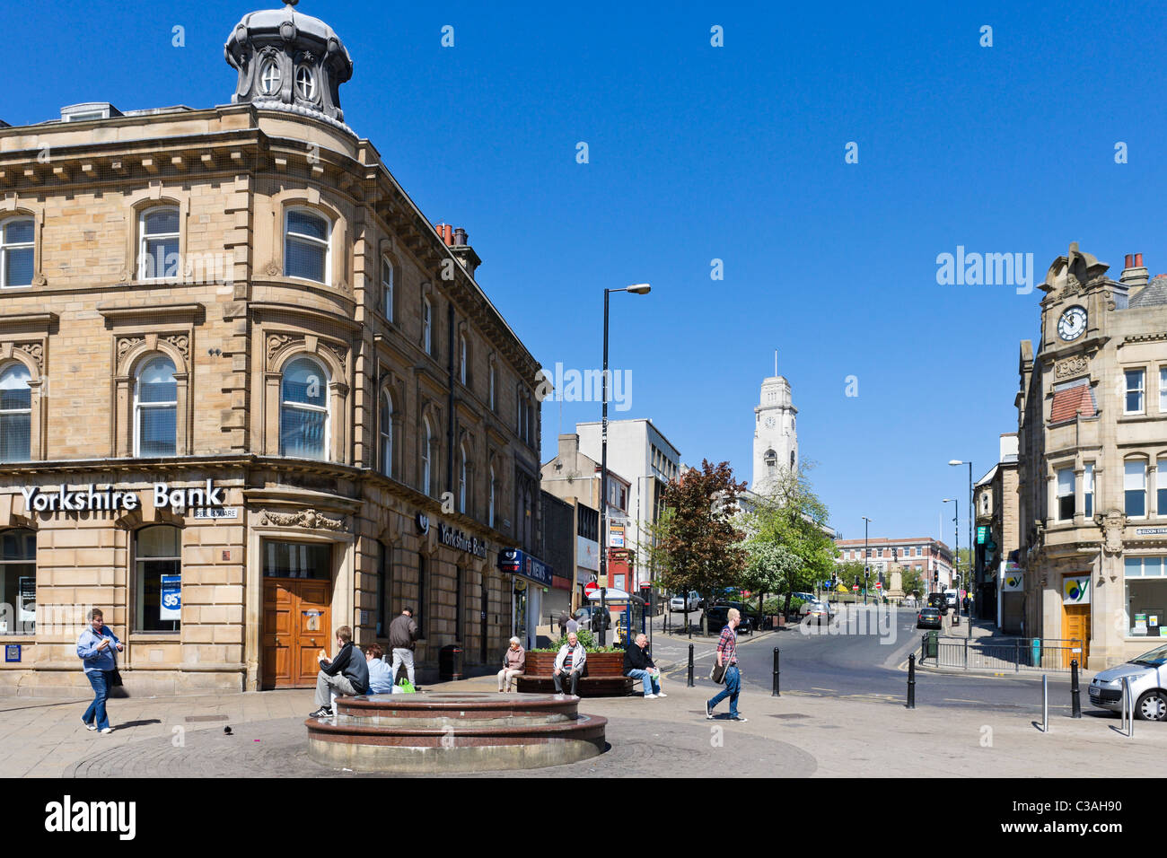 Peler Square dans le centre-ville, Barnsley, West Yorkshire, Royaume-Uni Banque D'Images