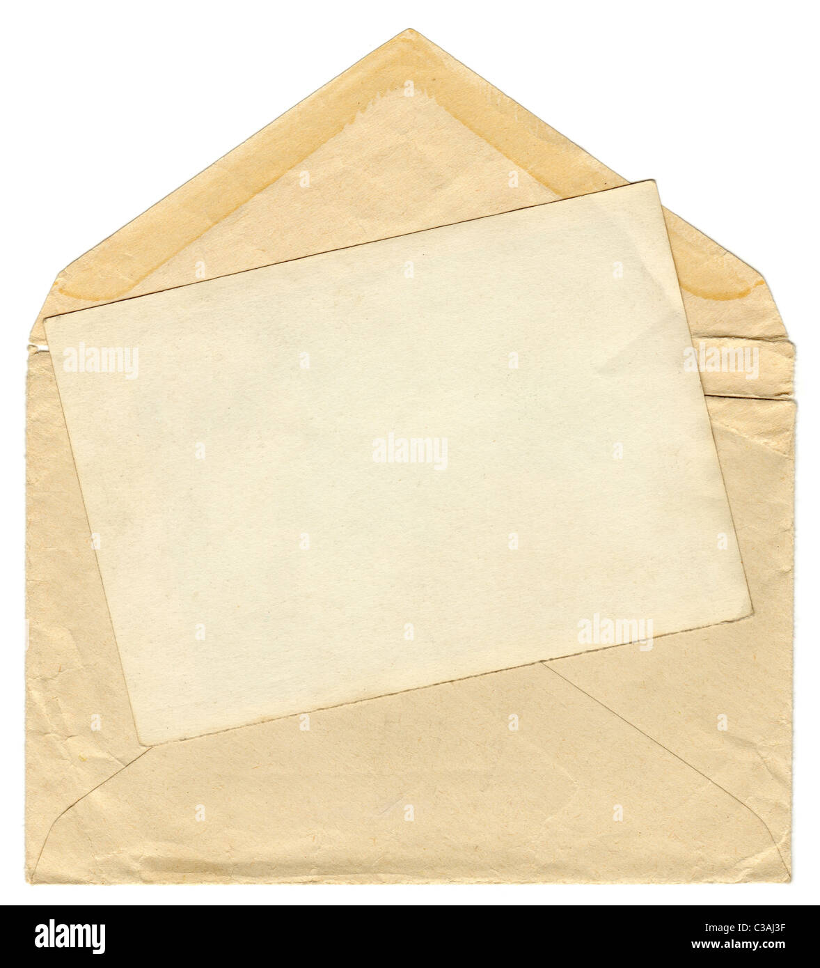 Vintage enveloppe avec cadre photo Blanc Banque D'Images