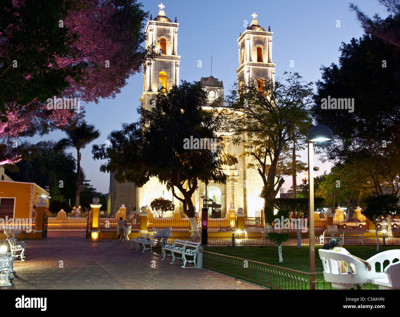 Cathédrale de San Gervaslo Valladolid Yucatan Mexique Banque D'Images