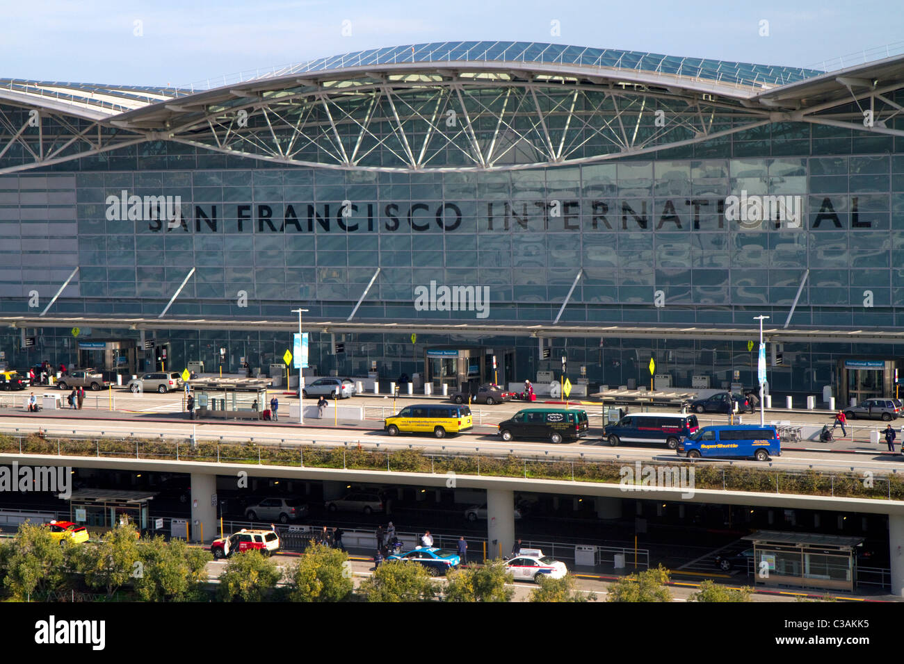 San Francisco International Airport Terminal situé au sud du centre-ville de San Francisco, Californie, USA. Banque D'Images