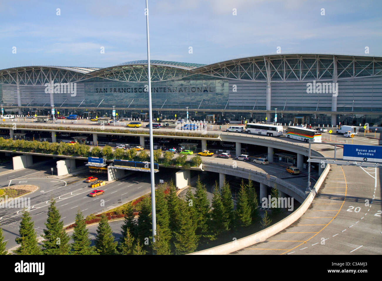 San Francisco International Airport Terminal situé au sud du centre-ville de San Francisco, Californie, USA. Banque D'Images