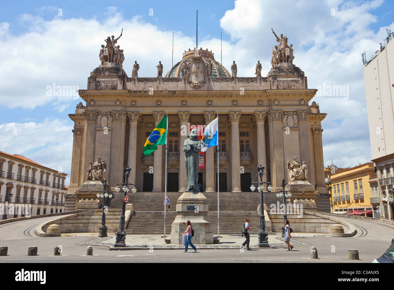 Palacio Tiradentes, le Musée et le bâtiment de l'Assemblée législative, Rio de Janeiro, Brésil Banque D'Images