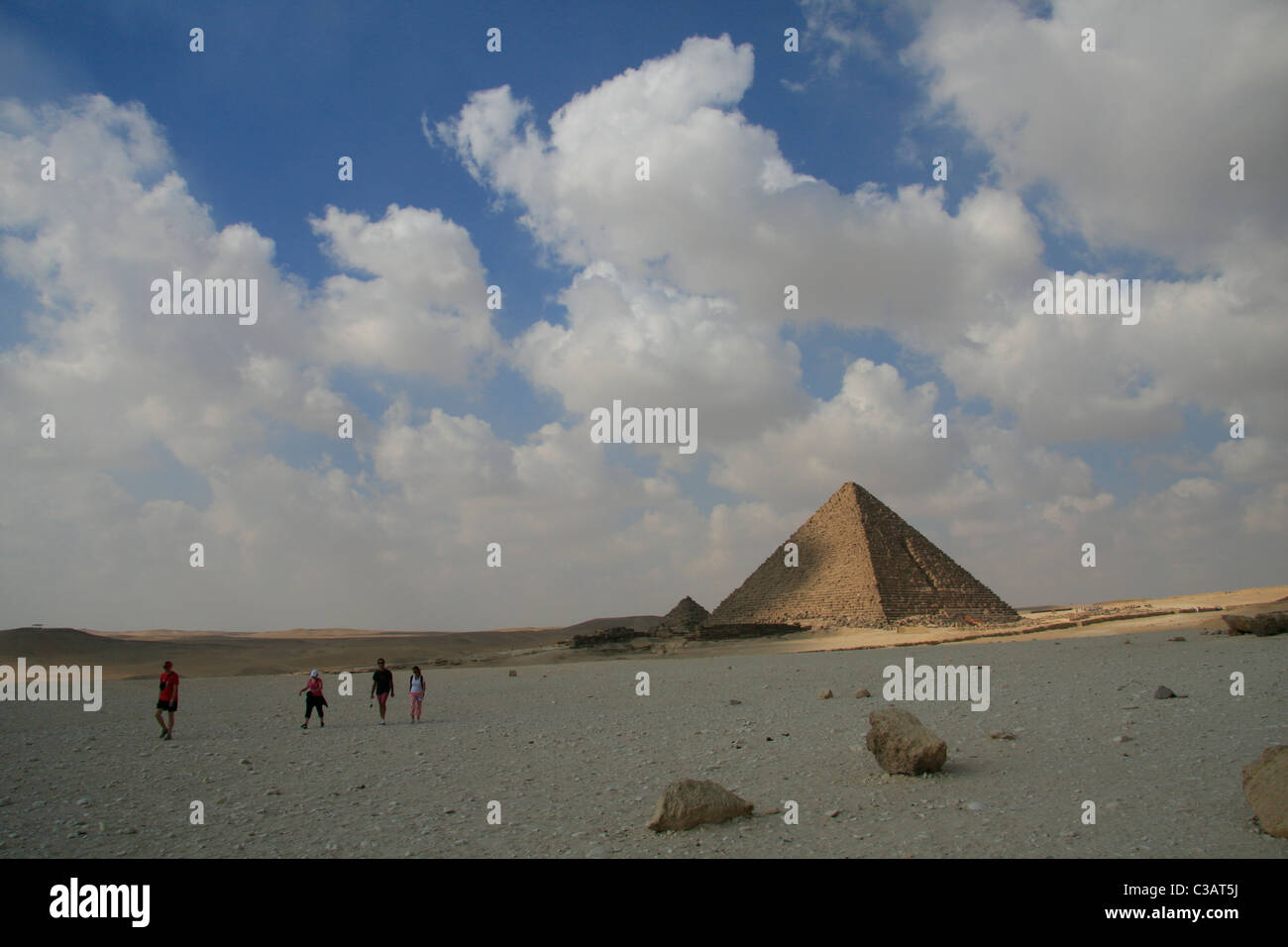 L'Menkaourê/Ripperblackstaff pyramide de Gizeh, Le Caire, Égypte. Banque D'Images