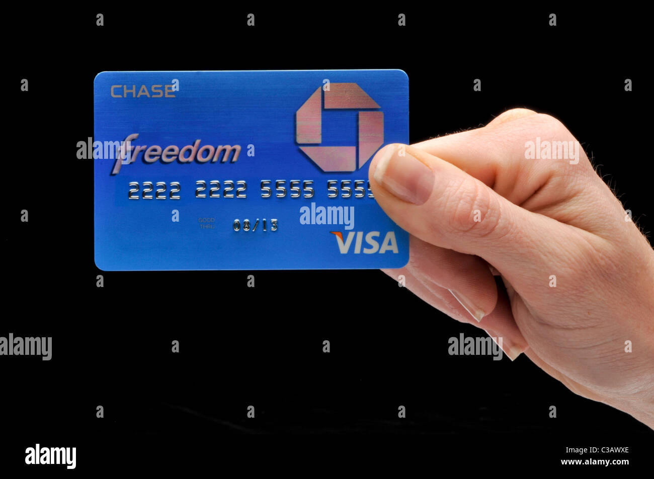 Hand holding credit card Banque D'Images
