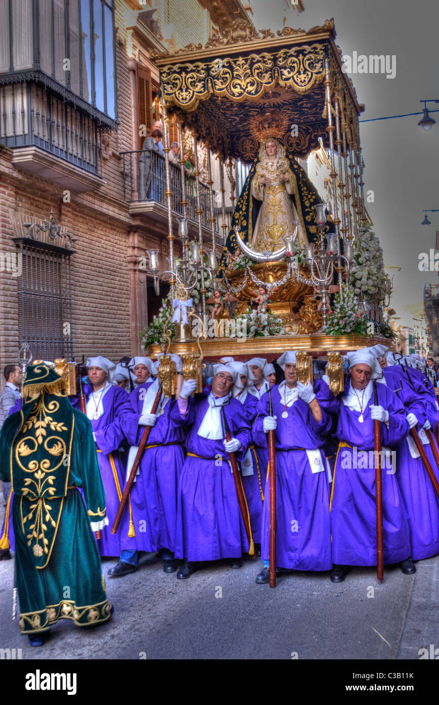 PROCESSION DES RAMEAUX À ANTEQUERA Andalousie Espagne Banque D'Images