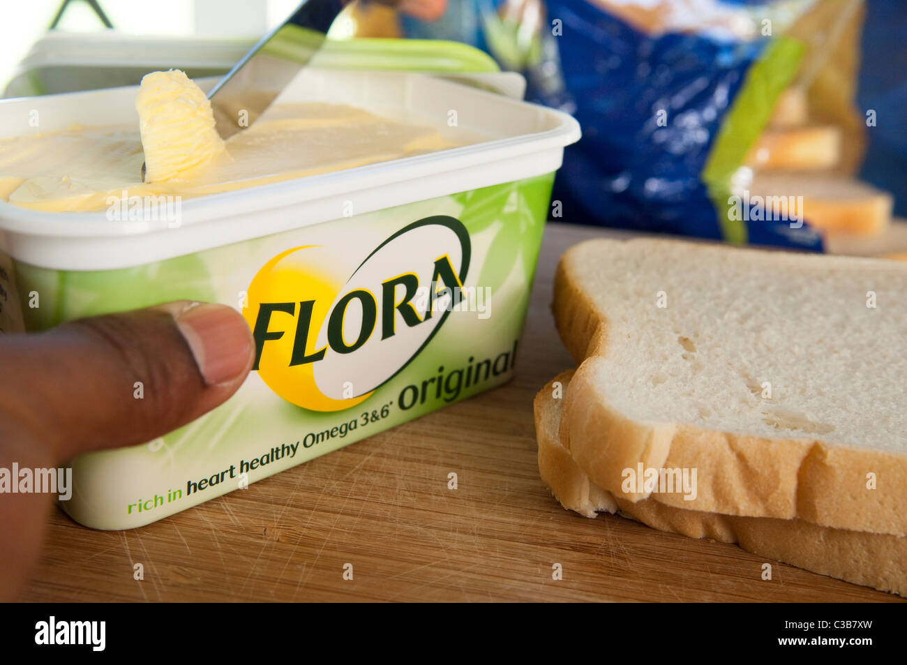 Image d'illustration de la flore originale, un produit alimentaire Unilever. Banque D'Images