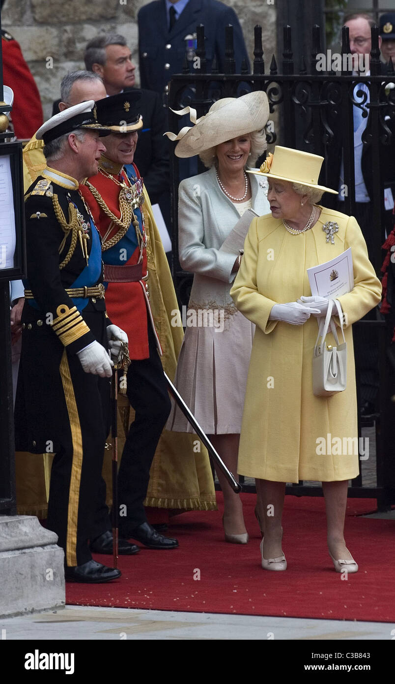 Le mariage du Prince William et Catherine Middleton. 29 avril 2011 le Prince Charles, le Prince Phillip ,Camilla Duchesse de Banque D'Images