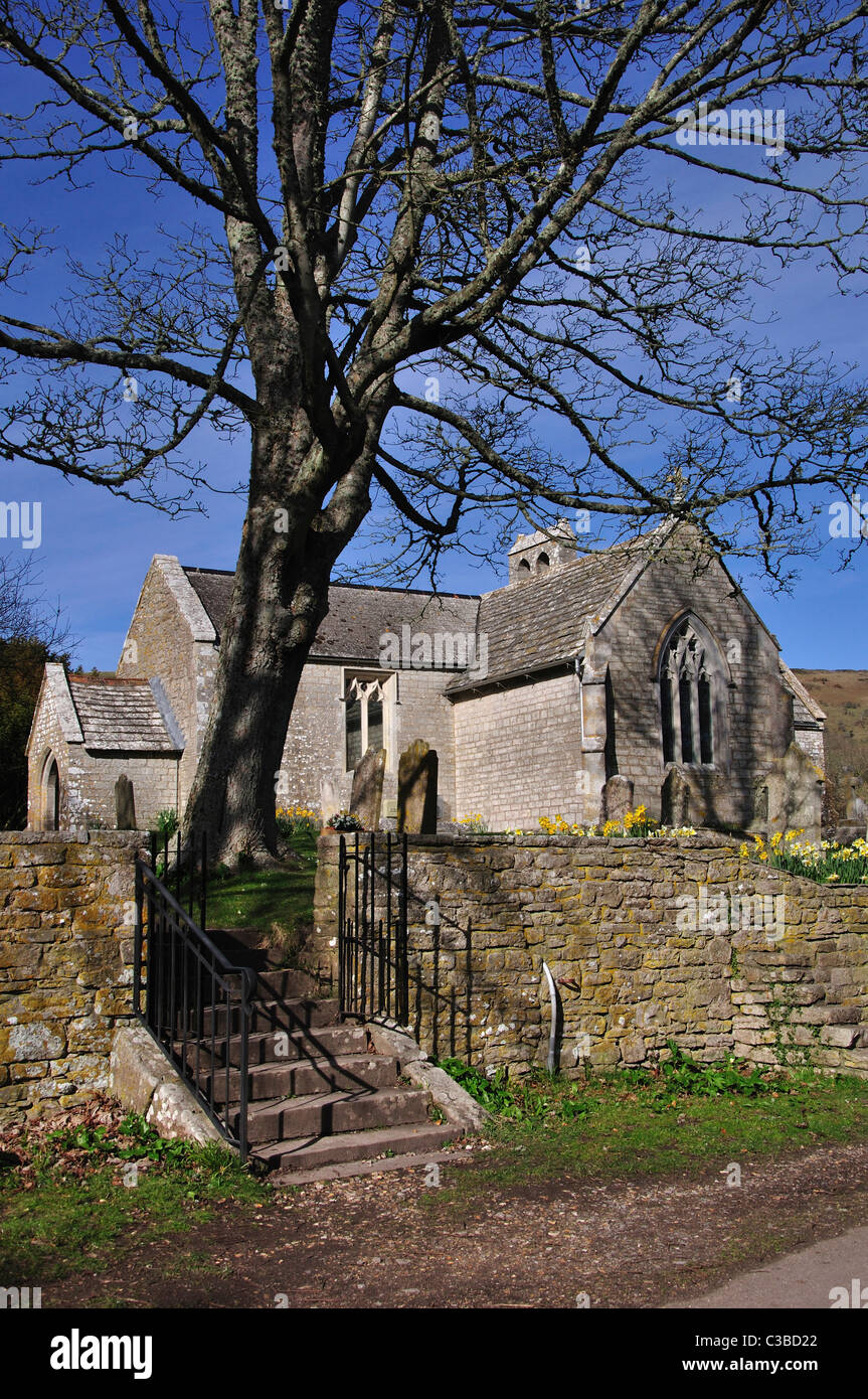 Une vue de l'église au village abandonné de Tyneham dans l'île de Purbeck Dorset UK Banque D'Images